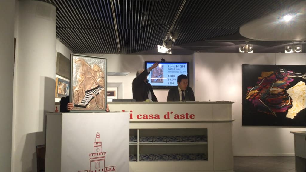 Battuta all'asta opera d'arte "Sensazionale Melodie" di Luigi Basile