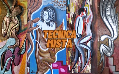 La tecnica mista di Luigi Basile: olio su tela con rame applicato