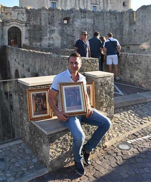 Inaugurazione monumento "L'angelo e il guerriero" di Luigi Basile a Santa Severina a Crotone