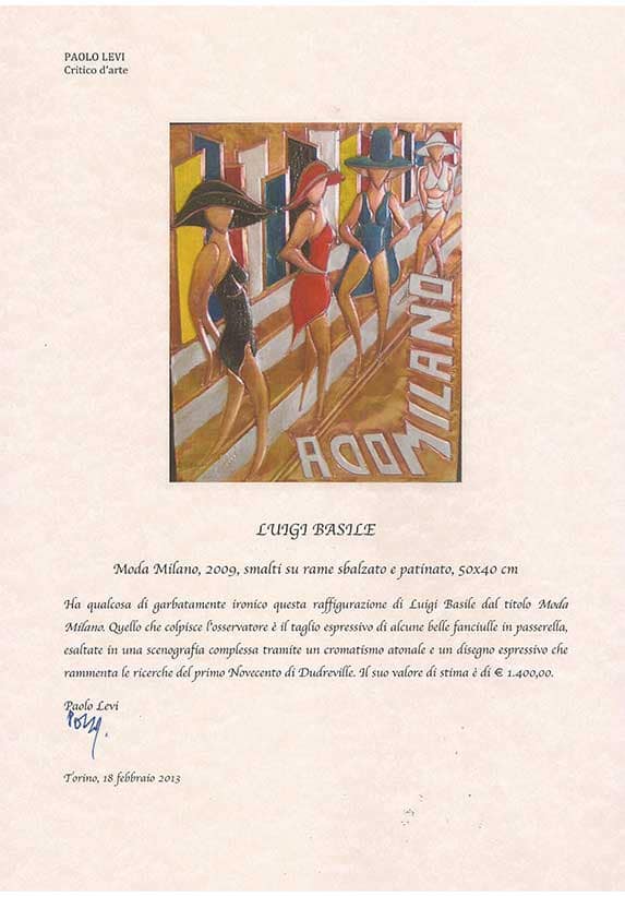 Quotazioni opere d'arte dell'artista Luigi Basile