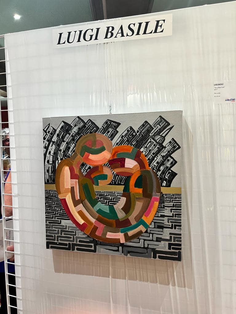 Biennale di Montecarlo a cui Luigi Basile ha partecipato col quadro "3 a New York"