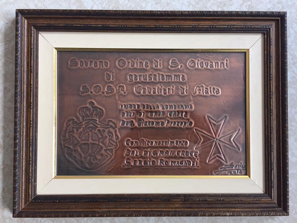 Premiazione Cavalieri di Malta del 2016 a cui a partecipato l'artista Luigi Basile